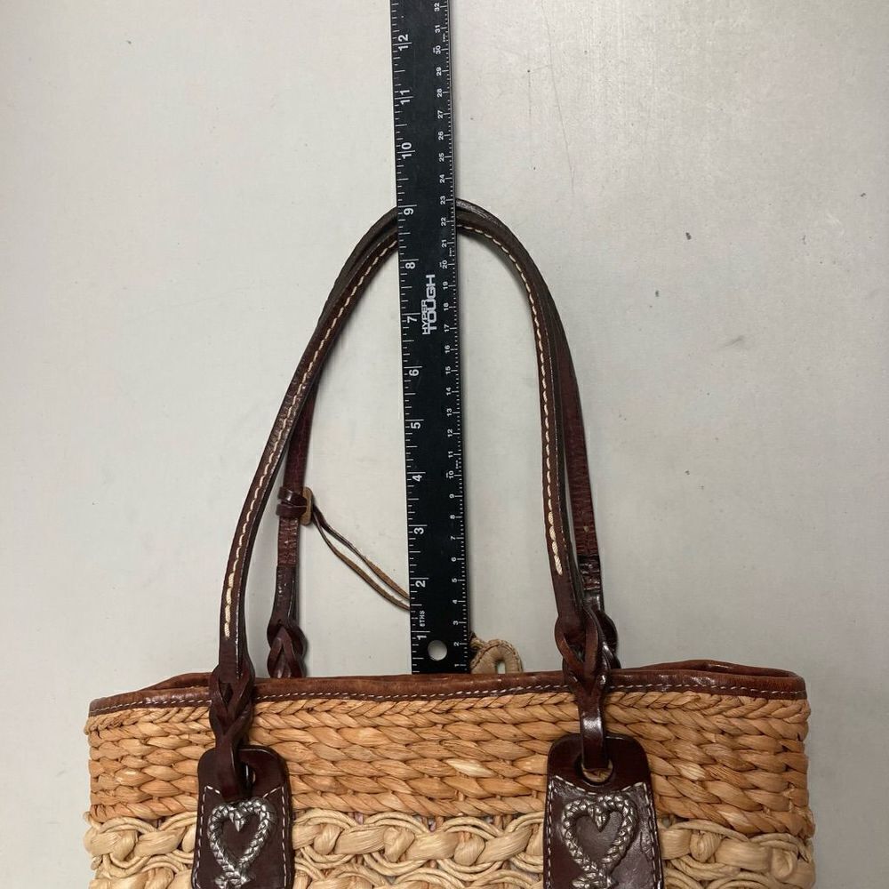 BRIGHTON BASKET WEAVE HANDBAG 7.5X4X12 - Picture 3 of 11